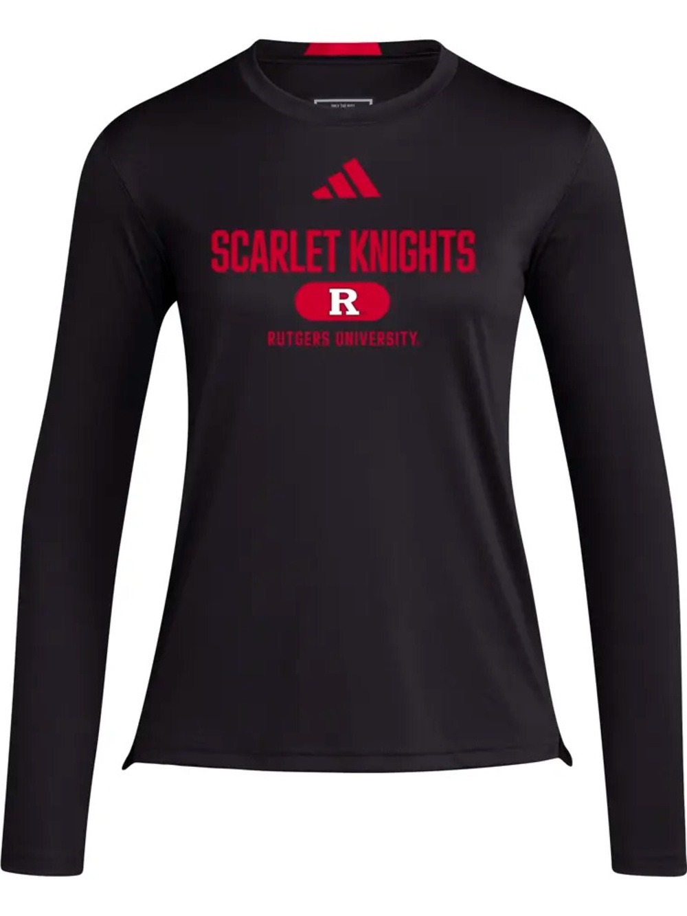 adidas Black Long Sleeve Scarlet Knights Graphic Tee